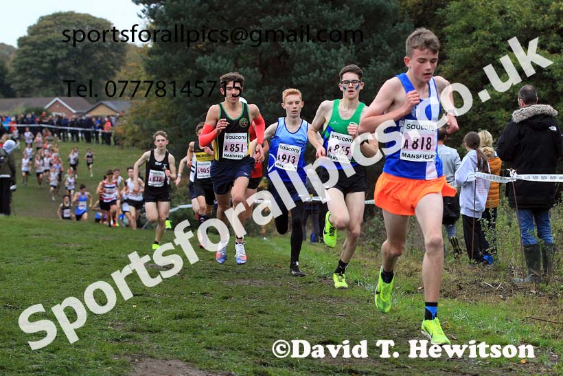 Boys Under-15s, 2022 National Cross Country Relays, Berry Hill Park, Mansfield.  Photo: David T. Hewitson/Sports for All Pics